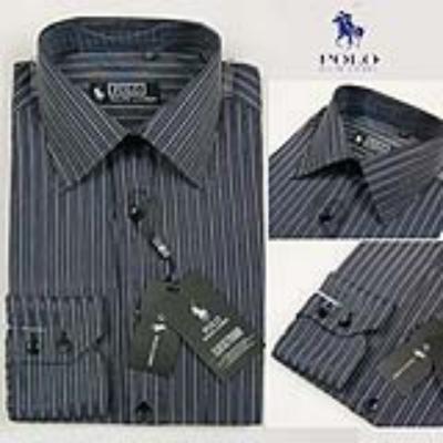 Ralph Lauren long sleeve dress shirt - black/gray strip No. 793